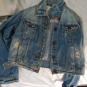 Hollister crop Jean jacket